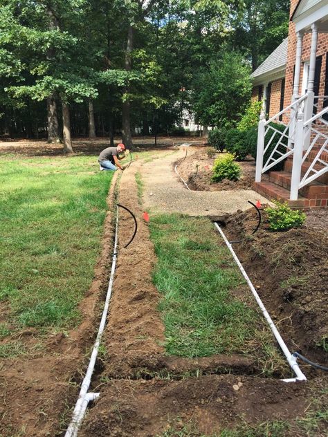 How To Install An Irrigation System | Young House Love Sprinkler System Design, Irrigation System Design, In Ground Sprinkler System, Lawn Care Diy, Sprinkler System Diy, Sprinkler System Installation, Irrigation System Diy, Lawn Sprinkler System, Garden Watering System