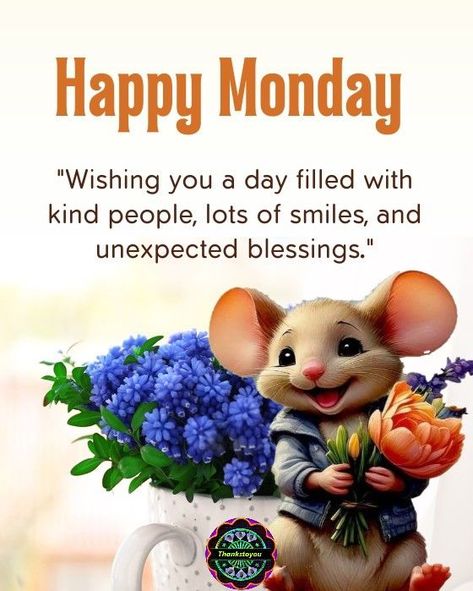 Happy Monday: wishing you a day filled with kind people, lots of smiles, unexpected blessings. days monday monday quotes happy monday quotes morning nights days Monday Wishes, Happy Monday Morning, Thanksgiving Stories, Sunday Morning Quotes, Happy Monday Quotes, Monday Morning Quotes, Love Good Morning Quotes, Monday Memes, Good Morning Saturday