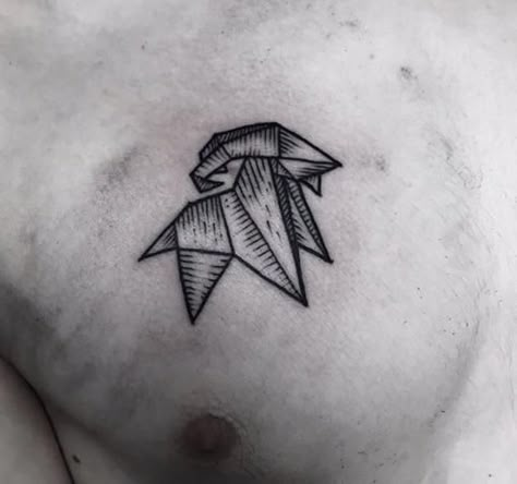 Recently got this origami goat Im super happy with it! Geometric Goat Tattoo, Origami Goat, Goat Tattoo, Underarm Tattoo, It Tattoo, Science Tattoo, Goat Art, R Tattoo, Tattoo Project