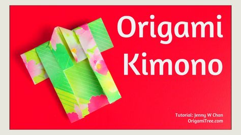 Paper Kimono, Mode Origami, Origami Clothes, Origami Bookmark Corner, Kimono Ideas, Origami Tree, Paper Clothing, Kimono Doll, Orange Kimono