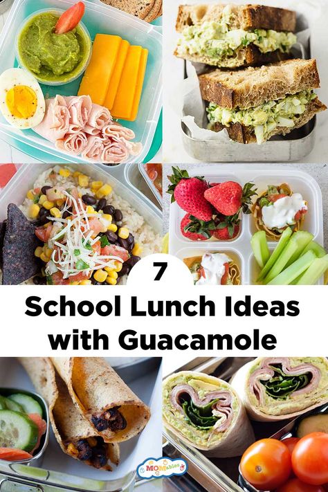 The most delicious lunch ideas with guacamole! Delicious Lunch Ideas, Classic Family Meals, Preschool Lunch, Guacamole Recipe Easy, Meal Prep Guide, Healthy Wraps, Easy Lunch Ideas, School Lunch Ideas, Easy Guacamole