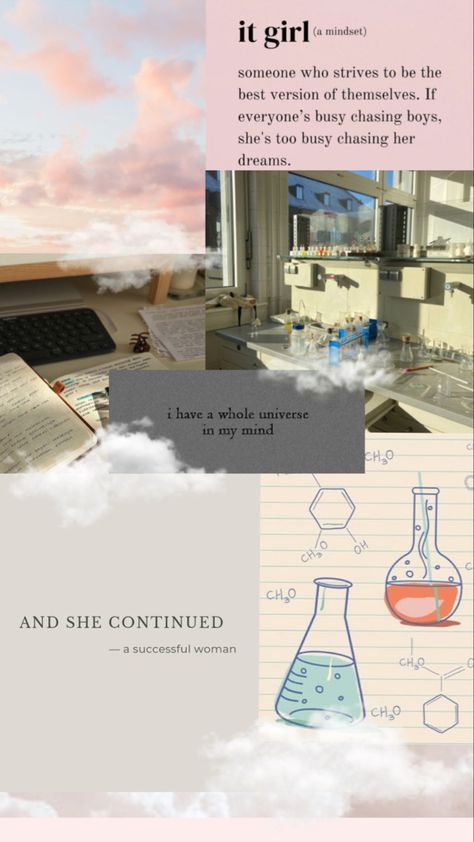 Chemistry, it girl, manifestation, quotes, collage, iphone lockscreen Manifestation Lockscreen, Chemistry Wallpaper, Study Lover, Quotes Collage, Collage Iphone, Iphone Lockscreen, Manifestation Quotes, It Girl, Aesthetic Wallpaper