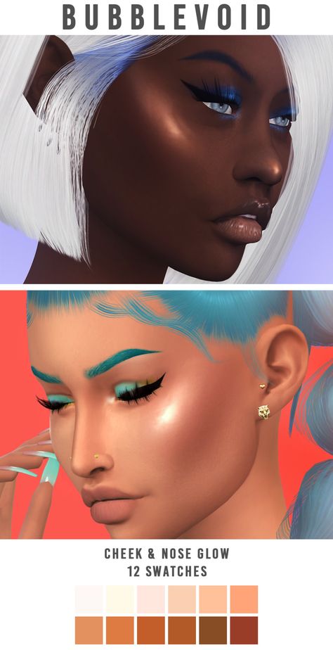 Sims 4 Cc Beauty Marks, Sims 4 Cc Nose Ring, Ts4 Skin, Nose Highlight, Sim4 Cc, Bodysuit Tattoos, Los Sims 4 Mods, Sims 4 Tattoos, Sims 4 Cc Eyes