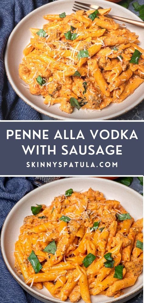 Sausage Penne Pasta, Cooking Fresh Pasta, Beef Noodle Stir Fry, Sausage Penne, Pasta Alla Vodka, Beef Chow Mein, Vodka Sauce Recipe, Noodle Stir Fry, Penne Alla Vodka