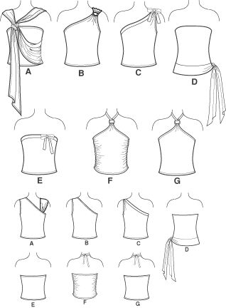 Jean Top Sewing Pattern, Sewing Inspo Tops, Tube Top Design, Bandou Tops, Top Template Sewing, Top Template, Tube Top Pattern Sewing Free, How To Make A Tube Top Diy, Going Out Top Pattern