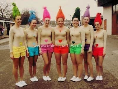 Troll Doll Costume, Troll Halloween Costume, Diy Group Halloween Costumes, Troll Costume, Homemade Costumes, Creative Costumes, Group Costumes, Group Halloween Costumes, Troll Dolls