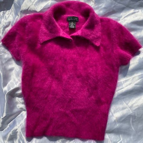 Fuchsia Top Outfit, Fuzzy Sweater Outfit, Fuzzy Top, Fashion Collection Inspiration, Angora Rabbit, Future Outfit, Fuzzy Sweater, Celebrity Outfits, Colourful Outfits