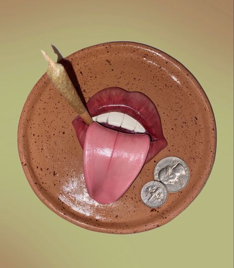 Mouth Ashtray, Clay Mouth, Ashtray Ideas, Clay Crafts Air Dry, Clay Ideas, Clay Crafts, Ceramic Pottery, Air Dry, Ash