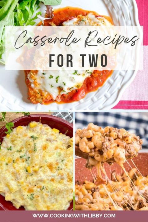 Casserole Recipes for Two People Casserole Recipe For Two, Easy To Cook Meals For Two, Cheap And Easy Recipes For 2, 1 Person Casserole, Two People Meals Dinners, Two Person Dinner Ideas, Dishes For Two People, Cooking For 2 People Easy Recipes, Easy Casserole Recipes For Dinner For 2