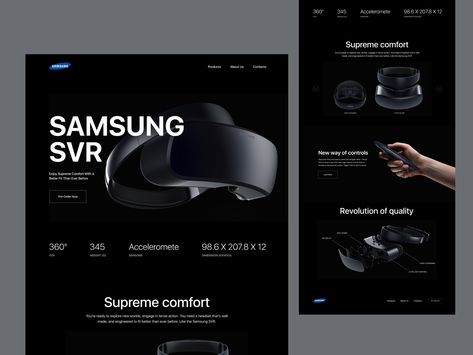 SAMSUNG SVR Dark Websites, Ui Design Website, Website Design Layout, Motion Graphics Design, Event Page, Web Layout Design, Web Layout, Book Inspiration, Web Design Inspiration