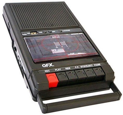 QFX RETRO-39 Shoebox Tape Recorder with USB Player Commodore Computers, Cassette Tape Recorder, Vcr Tapes, Audio Tape, Retro Gadgets, Cassette Recorder, Tape Deck, Voice Recorder, Tape Recorder