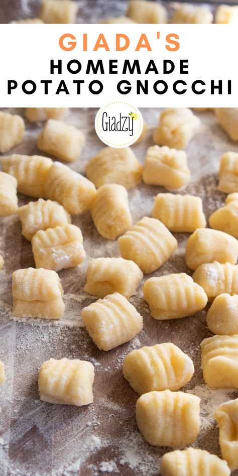 I find that people are sometimes intimidated by making fresh gnocchi dough, but once you try it, you’ll be surprised by just how easy it is. Even Jade can do it! They turn out so soft and pillowy – you’ll never want to go back to store-bought gnocchi after you try it fresh. Diy Gnocchi Recipes, Gnocchi For Two, Home Made Gnocchi Easy, Giada Gnocchi Recipes, Traditional Gnocchi Recipes, Gnocchi Dough Recipes, Fresh Gnocchi Recipes, Home Made Gnocchi, Fresh Gnocchi