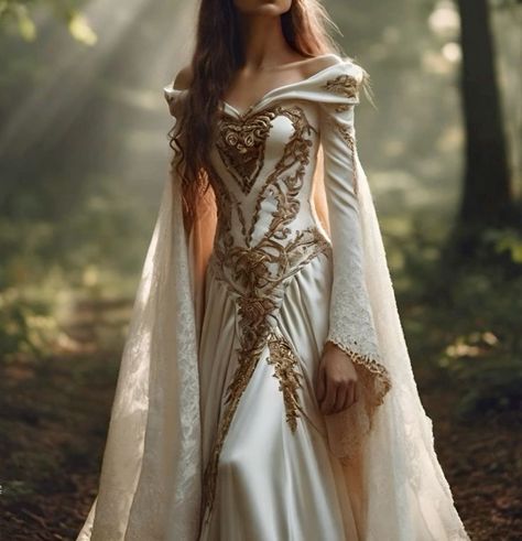 Queen Wedding Dress Medieval, Ancient Egyptian Dress, Elvish Dress, Medieval Dress Princess, Celtic Wedding Dress, Elven Wedding Dress, Queen Wedding Dress, Elven Princess, Elven Dress