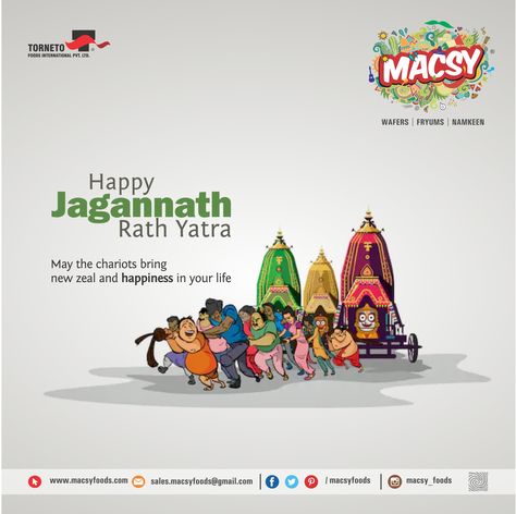 May the chariots bring new zeal and happiness in your life Happy Rath Yatra..! #macsy #namkeen #instafood #Snacks #masala #wafers #chips #Jagannath #rath #yatra #rathyatra Jagannath Yatra Wishes, Puri Jagannath Rath Yatra Images, Happy Ratha Yatra Image, Happy Rath Yatra Images, Ratha Yatra Painting, Happy Jagannath Rath Yatra, Joy Jagannath Image, Rathyatra Images, Ratha Yatra Wishes