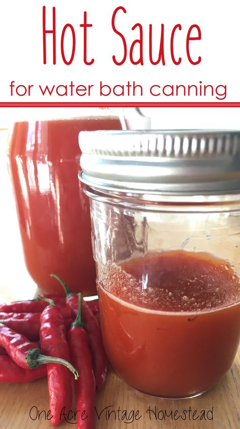 Hot Sauce Canning Recipe, Water Bath Cooking, Water Bath Canning Recipes, Hot Sauce Recipe, Homemade Hot Sauce, Hot Sauce Recipes, Water Bath Canning, Bath Recipes, Tuna Recipes