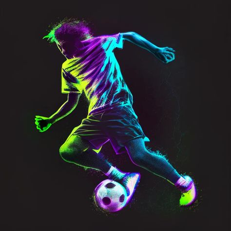 Free Neon Football Player Neon Football, Football Player, Free Vectors, Football Soccer, Graphic Image, Soccer Ball, Football Players, Vector Design, Design Details