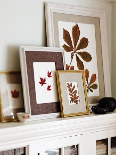 fall idea Holiday Card Display, Diy Holiday Cards, Diy Leaves, Autumn Decorating, Elegant Fall, Pressed Flower Art, Fall Diy, Display Cards, Diy Holiday