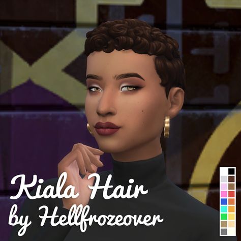 Kiara Hair, Dip Dye Hair, Pelo Sims, Short Afro, Trending Photos, Sims 4 Mm, Short Curls, Sims Hair, Hair Shows