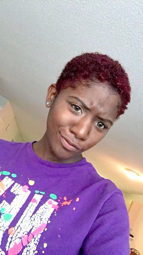 Red twa Burgundy Twa, Twa Hair Color, Red Twa, Twa Natural Hair, Twa Haircuts, Short Natural Haircuts, Twa Hairstyles, Tapered Natural Hair, Natural Hair Cuts