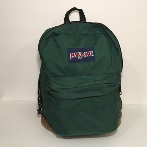 Green Backpack For Study, Green Backpack Aesthetic, Green Jansport, Green Backpack, Green Jansport Backpack Aesthetic, Green Vintage School Bag, Green Jansport Backpacks, Dark Green Backpack, Green Jansport Backpack