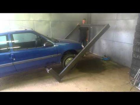 Car Lifts For Garage Diy, 2 Car Garage Ideas, Diy Car Lift, Mechanic Garage Ideas, Car Lifts For Garage, Metal Car Ramps, Car Lift Garage, Car Garage Ideas, Diy Car Ramps