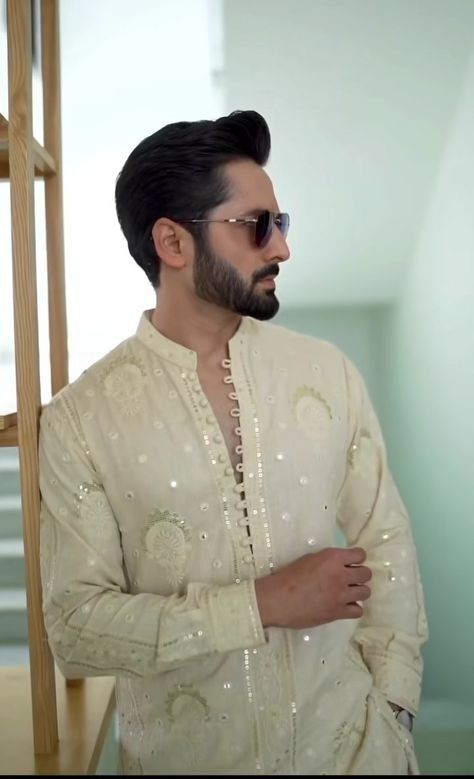 Indian Men’s Wedding Attire, Eid Outfits Men, Unsaid Love, Stylish Kurta For Men, Bridegroom Outfits, Menswear Indian, Pajama Men, Indian Wedding Clothes For Men, Danish Taimoor