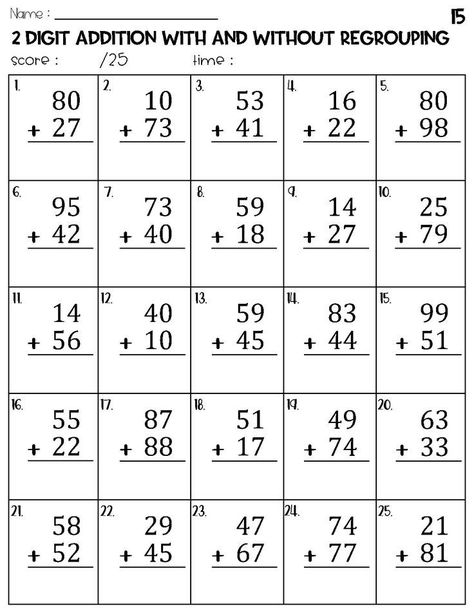 math worksheets Multiplication Timed Test, Subtraction Without Regrouping, Two Digit Addition, Adding Worksheets, First Grade Addition, Holiday Math Worksheets, Mental Maths Worksheets, Adding Numbers, Math Addition Worksheets