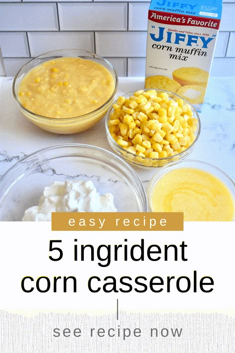 5 Ingredient Corn Casserole Recipe for Every Occasion Creamed Corn Casserole Jiffy, Jiffy Baked Corn Casserole, Jeff Corn Casserole, Five Ingredient Corn Casserole, Corn Casserole No Cheese, Easy Corn Casserole Recipe Jiffy, How To Make Corn Casserole, Mini Corn Casserole, Creamed Corn Jiffy Casserole