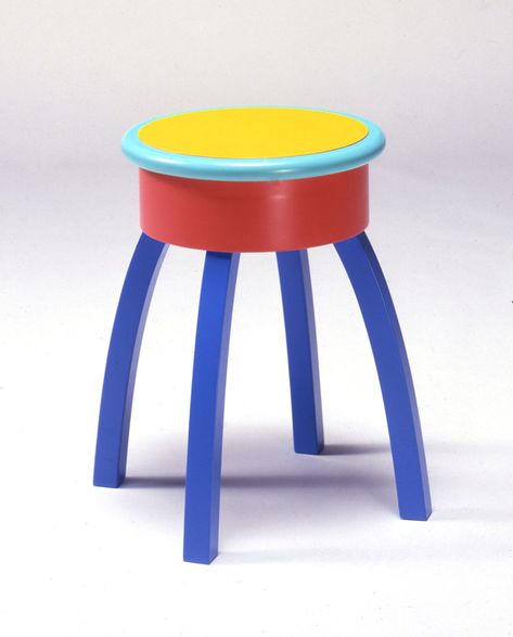 1990 1980 Sowden Shizuoka Stool G2 — George Sowden George Sowden, Memphis Style, Shizuoka, Japan Design, Postmodernism, Japan, Design