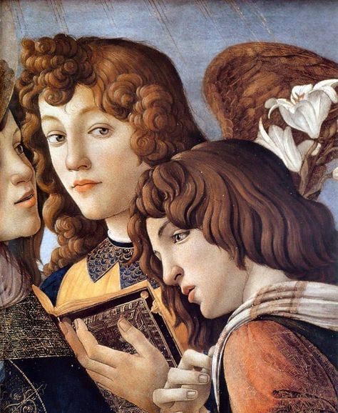 Sandro Botticelli - Angels Botticelli Art, Botticelli Paintings, Giorgio Vasari, Istoria Artei, Sandro Botticelli, Uffizi Gallery, Italian Painters, Italian Art, Italian Artist