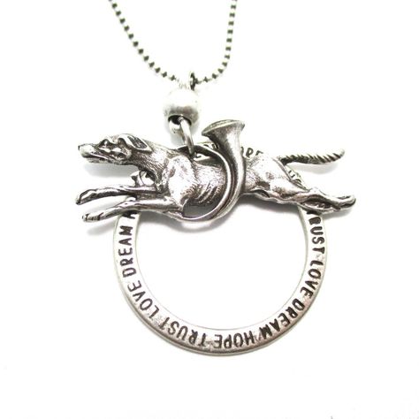 Greyhound Jumping Through A Hoop Shaped Animal Pendant Necklace in Silver… Dog Jumping, Greyhound Dog, Cleaning Silver Jewelry, Animal Pendant, Grey Hound Dog, Dog Pendant, Steampunk Necklace, Fine Silver Jewelry, Dog Necklace