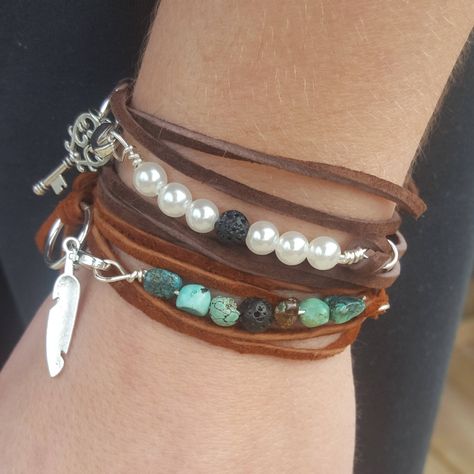 Leather Lace Bracelet, Suede Jewelry, Suede Bracelet, Silver Jewelry Cleaner, Leather Jewelry Diy, Leather Jewels, Lace Bracelet, Diffuser Jewelry, Southwest Jewelry