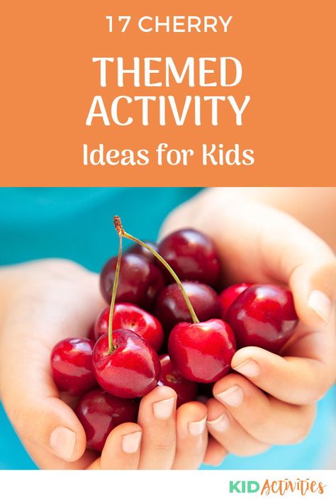 A collection of fun cherry themed activity ideas. Find some fun games as well as some arts and crafts. #KidActivities #KidGames #ActivitiesForKids #FunForKids #IdeasForKids Cherry Activities For Preschool, Cherry Activities For Kids, Cherry Crafts For Kids, Cherry Crafts, Cherry Craft, Cherry Birthday, Pie Craft, Summer Party Drink, Activity Ideas For Kids