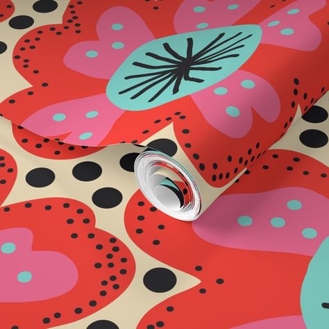 Shop Spoonflower and find your perfect custom designed wallpaper. Browse all the trending designs along with traditional holiday and seasonal options. Choose from four material types as well as five sizes. Bold Pink Wallpaper, Pink Red Wallpaper, Bold Wallpaper Accent Wall, Bold Floral Peel And Stick Wallpaper, Red Wall Mural, Hot Pink Peel And Stick Wallpaper, Bold Black Floral Wallpaper, Bright Floral Peel And Stick Wallpaper, 60s Floral Wallpaper