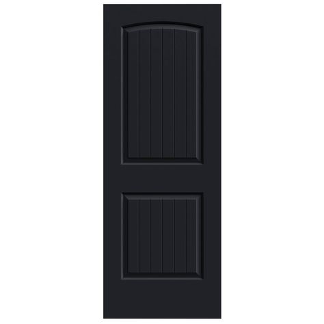 JELD-WEN Midnight Solid Core 2-Panel Round Top Plank Slab Interior Door (Common: 32-in x 80-in; Actual: 32-in x 80-in) Slab Doors, Solid Wood Doors, Solid Core, Storm Door, Door Makeover, Round Top, Lowes Home Improvements, Composite Wood, Top Round