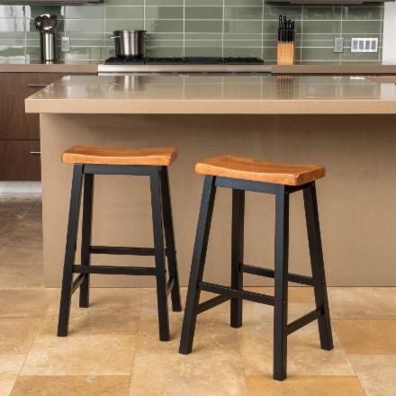 29 in. Bar Height Stool - Set of 2 | Hayneedle High Top Table Kitchen, First Home Decor, Bar Stool Wood, Holland House, Kitchen Table Makeover, Crystal Bay, High Top Tables, Table And Bench Set, Wood Counter Stools