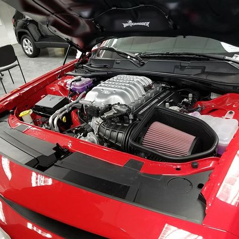 A look under the hood.  #demon #mopar #supercharged #dodge #beast #dougarnoldsales Mopar, Dodge, Jeep, Sports Car, Cars, Vehicles, Sports, Quick Saves