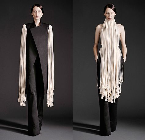 Gareth Pugh 2015 Learning Diary Ideas, Wrap Clothes, Learning Diary, Drapery Dress, Black Antlers, Cone Flowers, Designer Brands Fashion, Chinese Opera, Fashion Catwalk