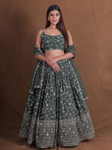 Dreamy Green Sequins Embroidered Lehenga Choli For Women Indian Wedding Party Wear Semi Stitched Lengha Choli - JIHU  - 4149116 Lavender Lehenga, Designer Lehnga Choli, Lehenga Choli For Wedding, Sequins Lehenga, Sequence Lehenga, Choli For Wedding, Green Lehenga Choli, Lehenga Choli For Women, Choli For Women