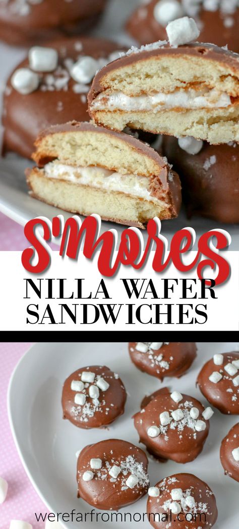 Nilla Wafer Sandwich Cookies, Recipes Using Nilla Wafers, Recipes With Nilla Wafers, Recipes Using Vanilla Wafers, Chocolate Covered Wafers, Nilla Wafer Desserts, Nilla Wafer Recipes, Nilla Cookies, Vanilla Wafer Recipe