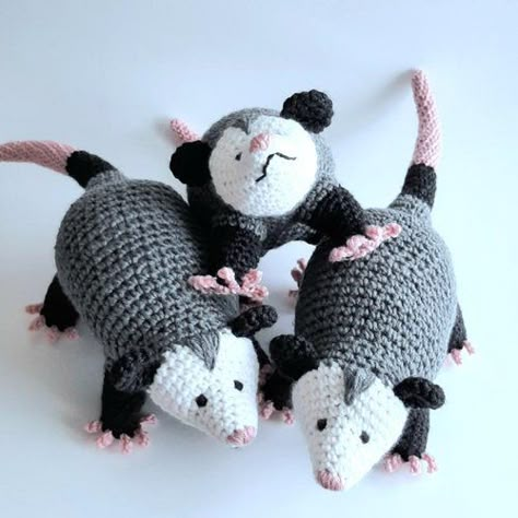 Shop — Nichet Crochet - Crochet Opossums DIY crochet cat toys #diycrochetcattoys #crochet #crochettoy #crochettoys 3.1193 Amigurumi Possum Free Pattern, Emu Crochet Pattern, Crochet Amigurumi Possum Free Pattern, Free Possum Crochet Pattern, Crocheted Possum, Crochet Opposum Pattern Free, Crochet Opossum Free Pattern, Possum Crochet Pattern Free, Opposum Crochet