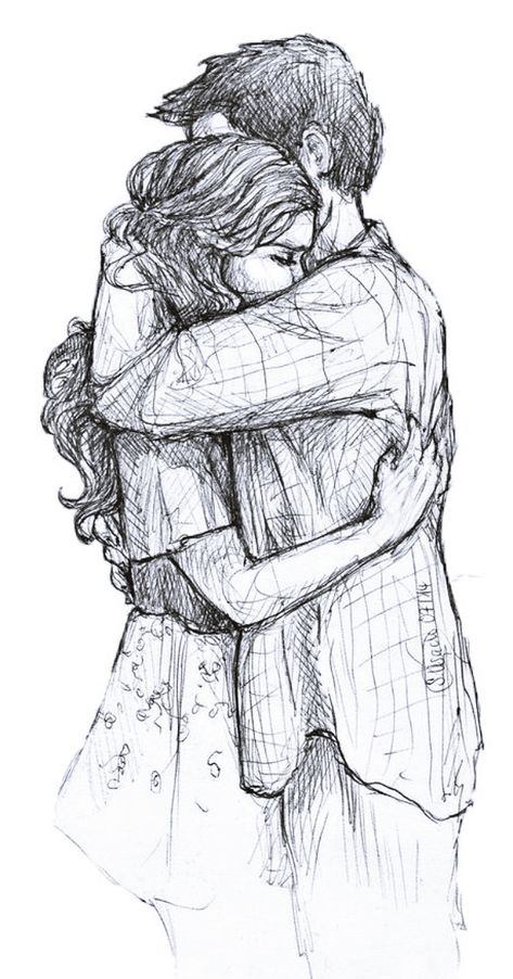 40 Romantic Couple Hugging Drawings and Sketches – Buzz16 Couples Drawing Ideas, Drawing Romantic, Romantic Couple Hug, Couples Drawing, Hugging Drawing, Soulmate Sketch, Couple Sketch, Hugging Couple, Small Drawings