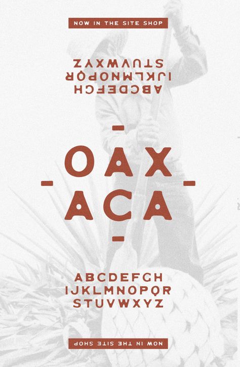 The Oaxaca typeface draws its influence from the agave fields of Oaxaca Mexico. The rustic dusty landscape lends itself to this rough and hardworking font.  Now Available in the Site Shop Mexican Typeface, Rustic Design Graphic, Rustic Typeface, Website Palette, Fonts For Website, James Coffman, Rustic Fonts, Mexican Fonts, Font Sets