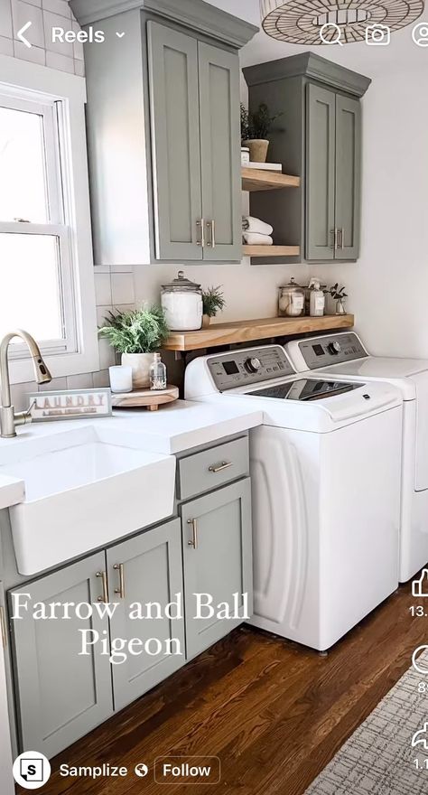 Laundry In Kitchen, Organization Laundry Room, Organization Laundry, Laundry Room Update, Laundry Room Colors, Pantry Laundry Room, Modern Laundry, Closet Laundry, Laundry Room Flooring