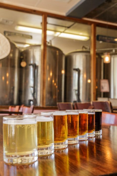 Brewery Aesthetic, Modern Brewery, Food Outdoor, Beer Brewing Recipes, Brewery Bar, Arizona Trip, Brewery Restaurant, Brewery Design, Brewing Recipes