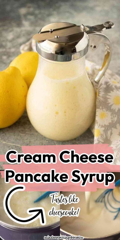 Peanut Butter Pancake Syrup, Cream Cheese Pancake Topping, Healthy Syrup For Pancakes, Carmel Syrup Recipes, Flavored Syrups For Pancakes, Pancakes Toppings Ideas, Pancake Topping Ideas, Pancake Sauce, Sweet Cream Waffle Recipe