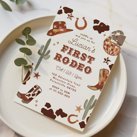 First rodeo 1st birthday Wild west cowboy Rodeo 2nd Birthday Party Boy, This Ain’t My First Rodeo Birthday Theme, My 1st Rodeo Birthday Party, My First Rodeo Birthday Boy, First Rodeo Birthday Boy, Rodeo 1st Birthday, Cowboy First Birthday, First Rodeo Birthday, Cowboy Invitations