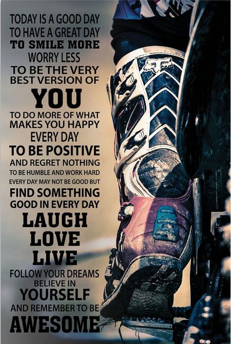 Motocross Motivation, Motocross Quotes Funny, Dream Bike Quotes, Dirt Bike Quotes Motocross, Motorbike Quotes Feelings, Motivation Background, Happy Spring Day, Dirt Bike Quotes, Gtr Skyline