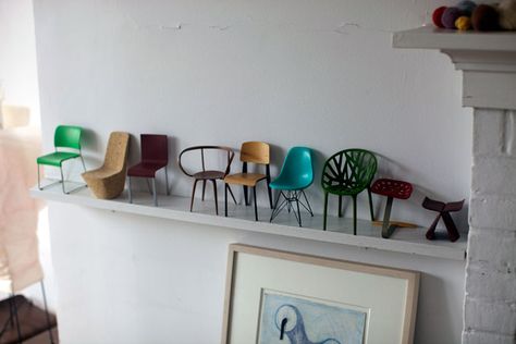 Museum Miniature, Miniature Chairs, Maira Kalman, Vitra Chair, West Village Apartment, Deco Garden, Bali Style Home, Paris Review, Mini Chair