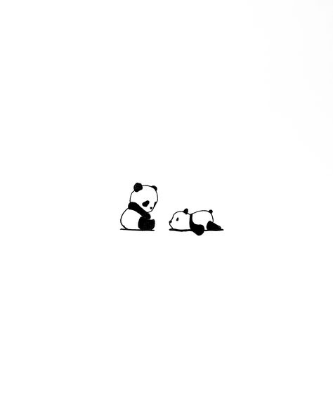 #lazy #panda #homedecor #redo #micron #black #white #miniaturas #minimalism Lazy Panda, Panda Bears, Bears, Black And White, White, Black, Pandas